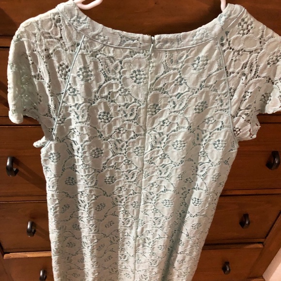 LOFT mint green overlay floral dress - Picture 4 of 4